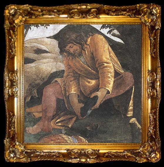 framed  Sandro Botticelli Trials of Moses (mk36), ta009-2